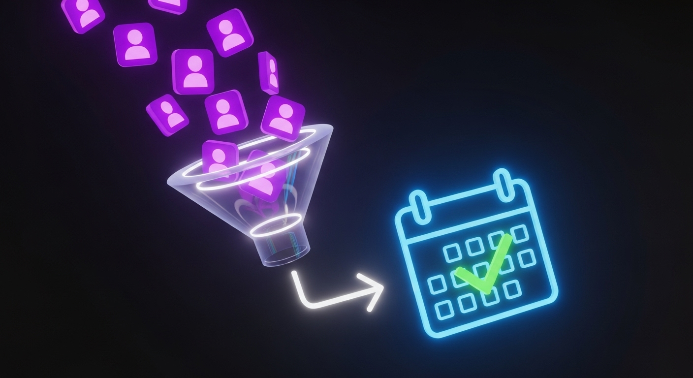 AI lead funnel to booking calendar